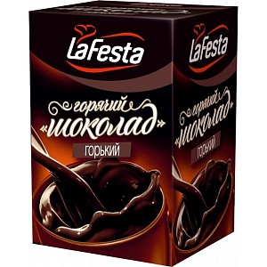 Горячий шоколад LA FESTA "Горький" (22гх10шт.) /картон/ 220г*6