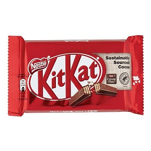 Шоколад KITKAT молочный с хрустящей вафлей (ГЕРМАНИЯ) 41,5г*24