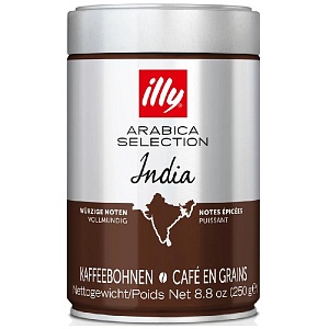 Кофе ILLY (8974) MONOARABICA INDIA зерновой /жесть/ 250г*6