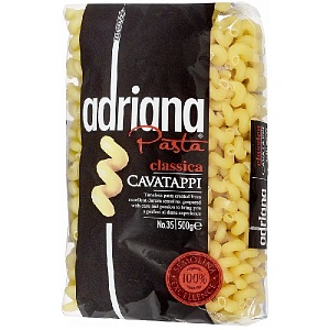 ВЫВОД Макаронные изделия ADRIANA №35 exclusive CAVATAPPI рожки витые 500г*12