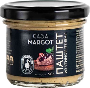 Паштет CASA MARGOT из утиной печени /стекло/ 90г*10