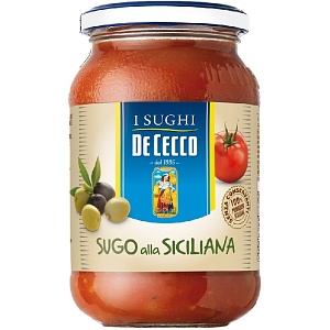 Соус DE CECCO Sugo alla Siciliana томатный с оливками /стекло/ 400г*6