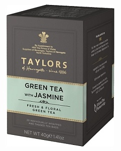Чай TAYLORS зеленый с цветками жасмина 20 пак. /картон/ 40г*6