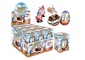 Шоколадное яйцо ANL Happy Santa сюрприз (60г*24шт. шоубокс) 60г*72