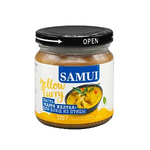 Паста SAMUI карри желтая для блюд из птицы /стекло/ 220г*12