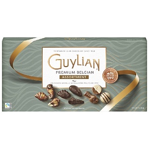 Конфеты GUYLIAN PREMIUM BELGIAN Ассорти (Морские ракушки+морские коньки из гор.шок.+опус) 417г*6