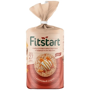 Хлебцы FITSTART рисовые Кленовый сироп 100г*12