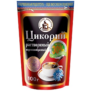 Цикорий РУССКИЙ ЦИКОРИЙ порошкообразный /дойпак/ 100г*12
