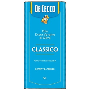 Масло DE CECCO CLASSICO оливковое Extra Vergine нерафинированное /жесть/ 5л*2