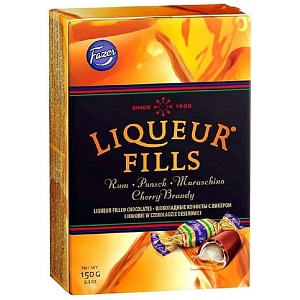 Конфеты FAZER Liqueur Fills с ликерной начинкой /картон/ 150г*12