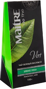 Чай MAITRE DE THE зеленый Spring Fresh 100г*10