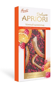 Шоколад APRIORI Deluxe горький с малиной и цукатами апельсина /картон/ 85г*7