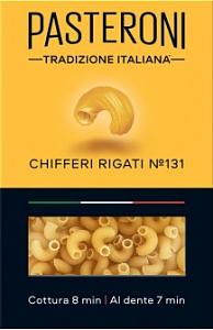 Макаронные изделия PASTERONI Chifferi Rigate №131 / Чиффери Ригате /картон/ 400г*12