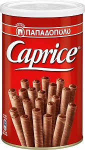 Вафли CAPRICE венские с фундуком и шоколадным кремом /жесть/ 400г*6