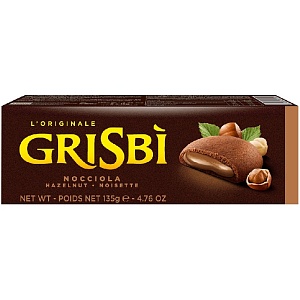 Печенье GRISBI [4201] с начинкой из орехового крема /картон/ 135г*12