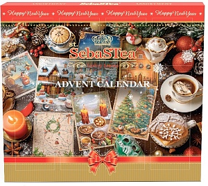 Чай SEBASTEA коллекция Advent Calendar 2025 АССОРТИ 24 пак.(Открытки) НГ /картон/ 38г*10