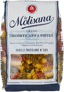 Макаронные изделия La MOLISANA 309 FUSILLI с добав томатов и шпината 500г*24