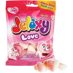 Мармелад JELAXY Love Сердечки к/с (80г*12 шоубокс) 80г*72