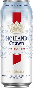 Пиво HOLLAND CROWN Wit Blanche светлое нефильтрованное 5% /жесть/ 0,5л*24