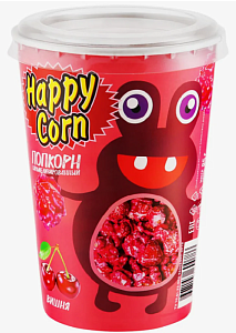 Воздушная кукуруза HAPPY CORN Вишня /стакан/ 100г*6
