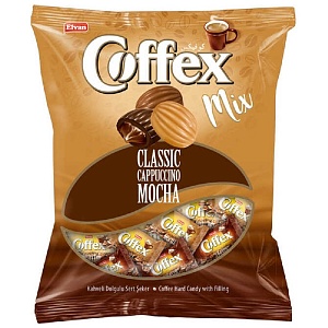 Конфеты ELVAN Coffex Mix Карамель с кофейной начинкой ассорти 1000г*8