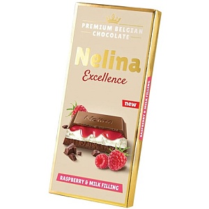 Шоколад NELLY Nelina Excellence Молочный с молочно-малиновой начинкой 85г*20