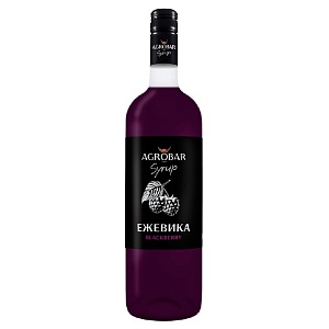 Сироп AGROBAR Ежевика (Blackberry) /стекло/ 1л*6