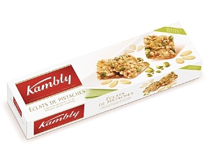 Печенье KAMBLY ECLATS de PISTACHES хрустящее с фисташками и миндалем 80г*12