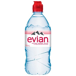 Вода Evian натуральная природная минеральная sport /пэт/ 0,75л*12