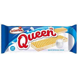 Вафли QUEEN Milk с молочной начинкой (50г*24шт. шоубокс) 50г*144