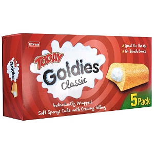 ВЫВОД Кекс TODAY Goldies Cake Milk батончик с молочным кремом (Мультипак 40гх5) 200г*20
