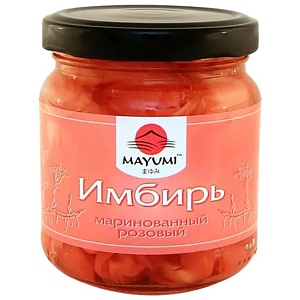 Имбирь MAYUMI РОЗОВЫЙ маринованный /стекло/ 190г*24