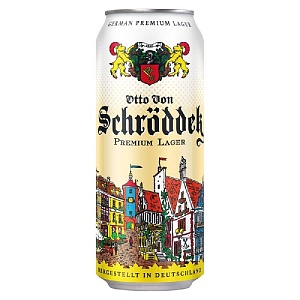 Пиво OTTO VON SCHRODDER Premium Lager 4,9% светлое /жесть/ 0,5л*24