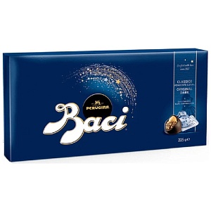 Конфеты BACI Original Dark с цельным лесным орехом в темном шоколаде /картон/ 225г*6