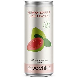 Лимонад LAPOCHKA Гуава+Каффир+Лайм /жесть/ 0,33л*20