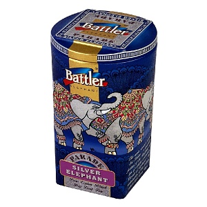 Чай BATTLER PARADE SILVER ELEPHANT-OP Крупнолистовой цейлонский черный /жесть/ 100г*6