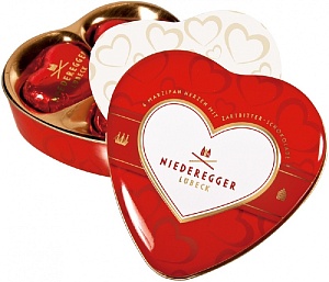 Марципановые сердечки NIEDEREGGER /жесть/ 75г*6