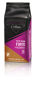 Кофе CELLINI Crema Forte 20% Arabica / 80% Robusta в зернах /пакет/ 1кг*6