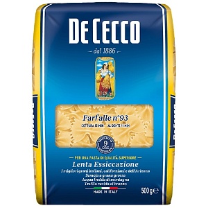 Макаронные изделия DE CECCO №93 Farfalle (Фарфалле) 500г*24