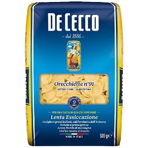 Макаронные изделия DE CECCO №91 Orecchiette (Ореккьетте) 500г*24