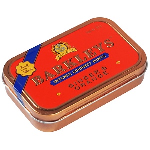 Леденцы BARKLEYS Mints GINGER/ORANGE "Имбирь и Апельсин" /жесть/ 50г*6