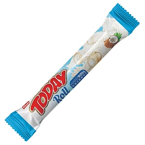 Вафли TODAY Wafer Roll Coconut трубочки с кокосовым кремом (шоубокс 18г*24шт) 18г*288