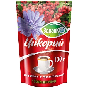 Цикорий ЗдравКо растворимый c Боярышником /дойпак/ 100г*12