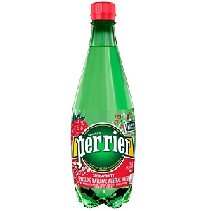 Вода PERRIER натуральная со вкусом клубники газированная /пэт/ 0,5л*24