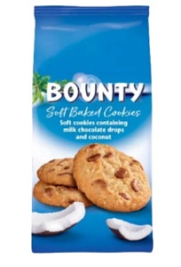 Печенье Bounty с каплями молочного шоколада и кокосовой стружкой 180г*8