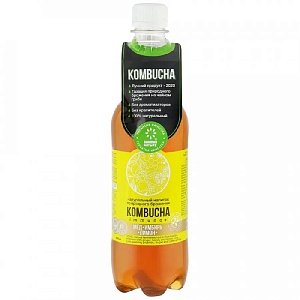 Напиток KOMBUCHA "IMMUNO" с имбирем, мёдом и соком лимона /пэт/ 0,555л*12