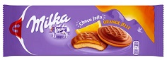 Печенье MILKA бисквитное с начинкой "Апельсиновое желе" покрытые молочным шоколадом Jaffa Delicje Orange Jelly 147г*24