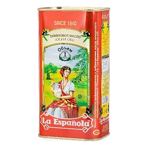 Масло LA ESPANOLA Classic оливковое раф. с доб. нераф. /жесть/ 1л*12