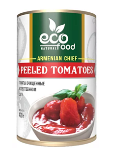 Томаты ECOFOOD очищенные в с/с /жесть/ 420г*12