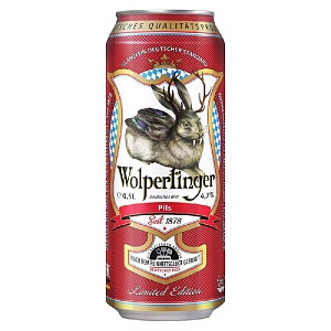 Пиво WOLPERTINGER Pils 4.7% светлое /жесть/ 0,5л*24